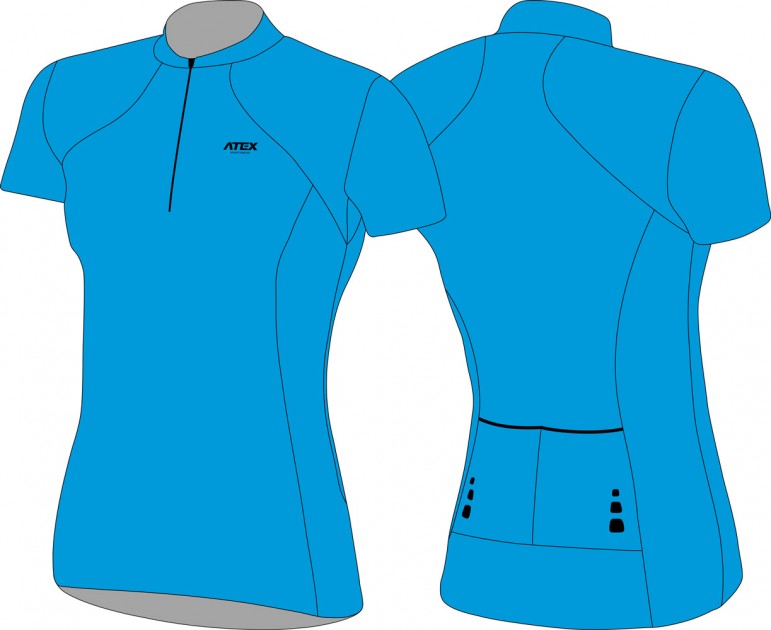Maillot cycliste femme, manches intégrées