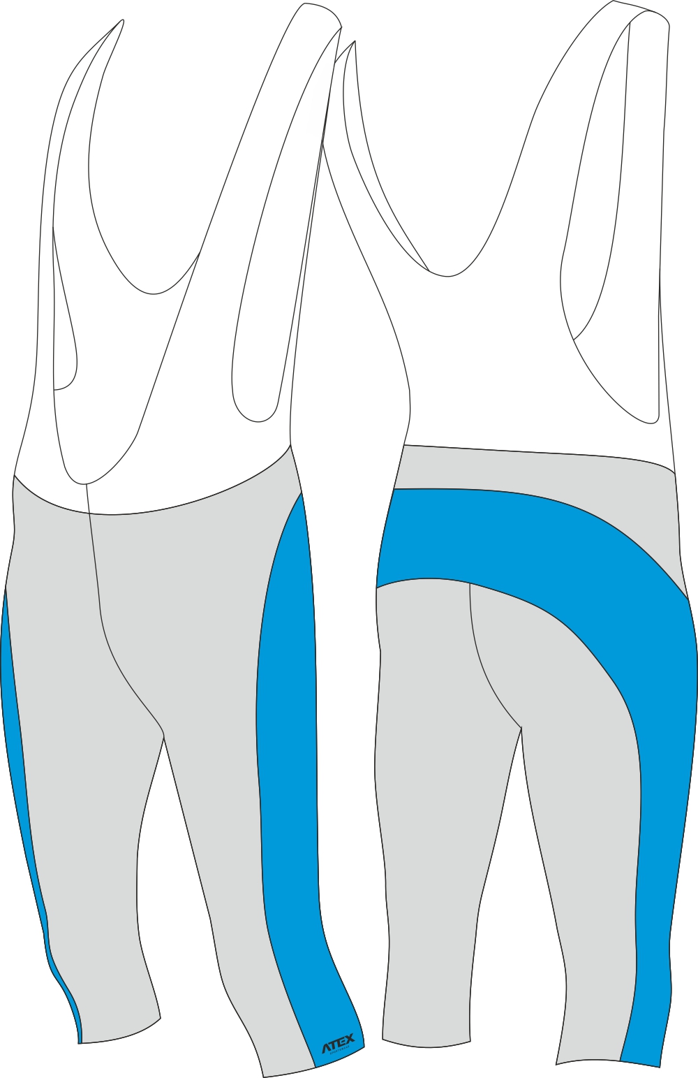 3/4 cycling trousers with bibs