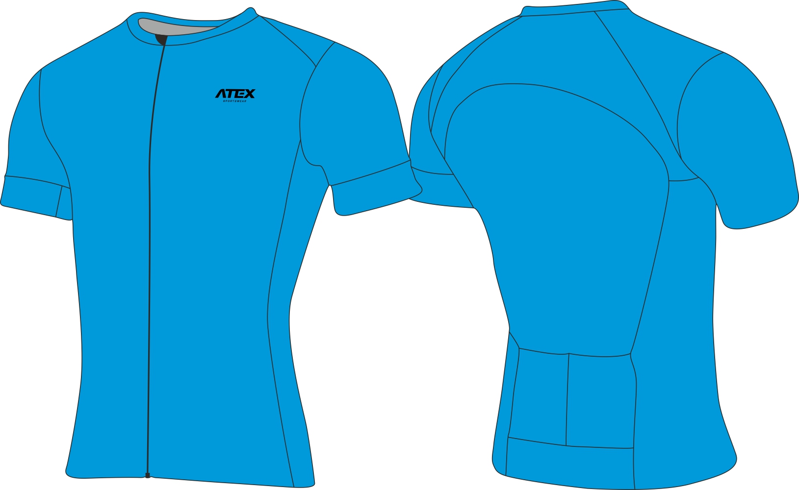 Triathlon top with short sleeves
