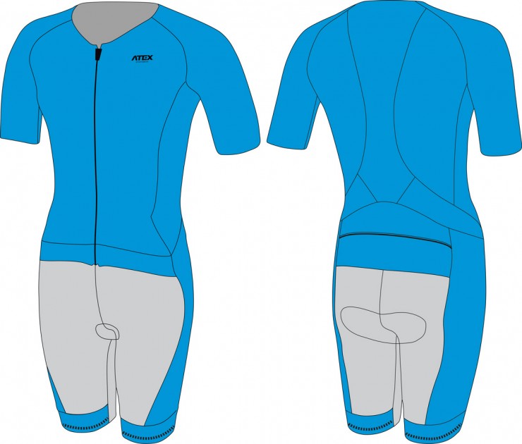 Womens triathlon suit with short sleeves