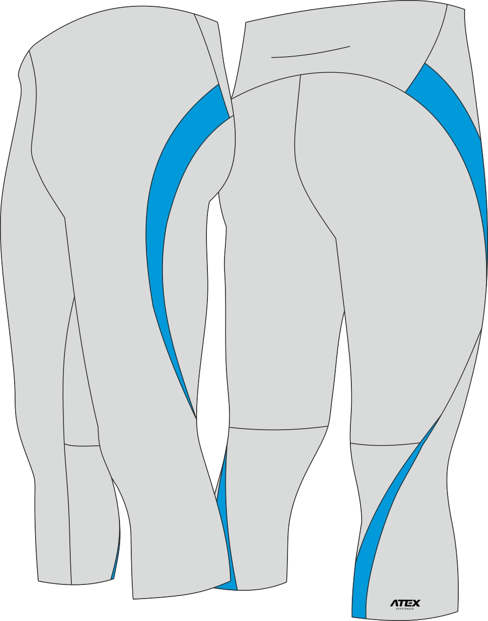 3/4 athletic-running trousers with pocket