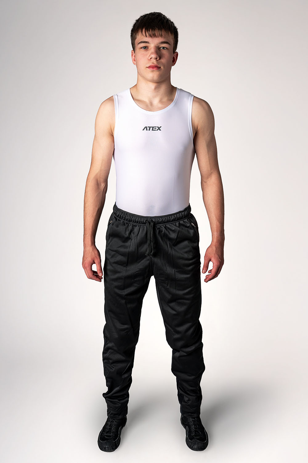Solid colour loose sports trousers