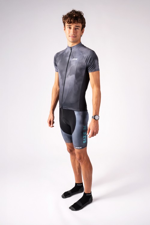 Maillot de cyclisme SPORT à manches courtes, épaules larges