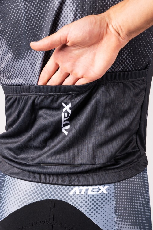 Maillot de cyclisme SPORT à manches courtes, épaules larges